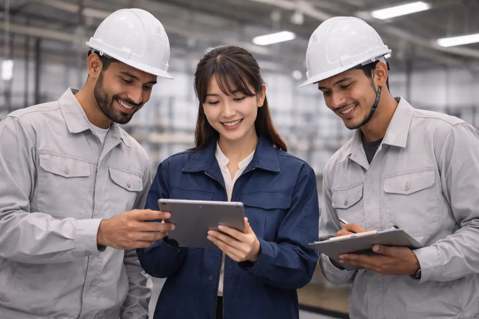 オフィスで打ち合わせを行うチーム